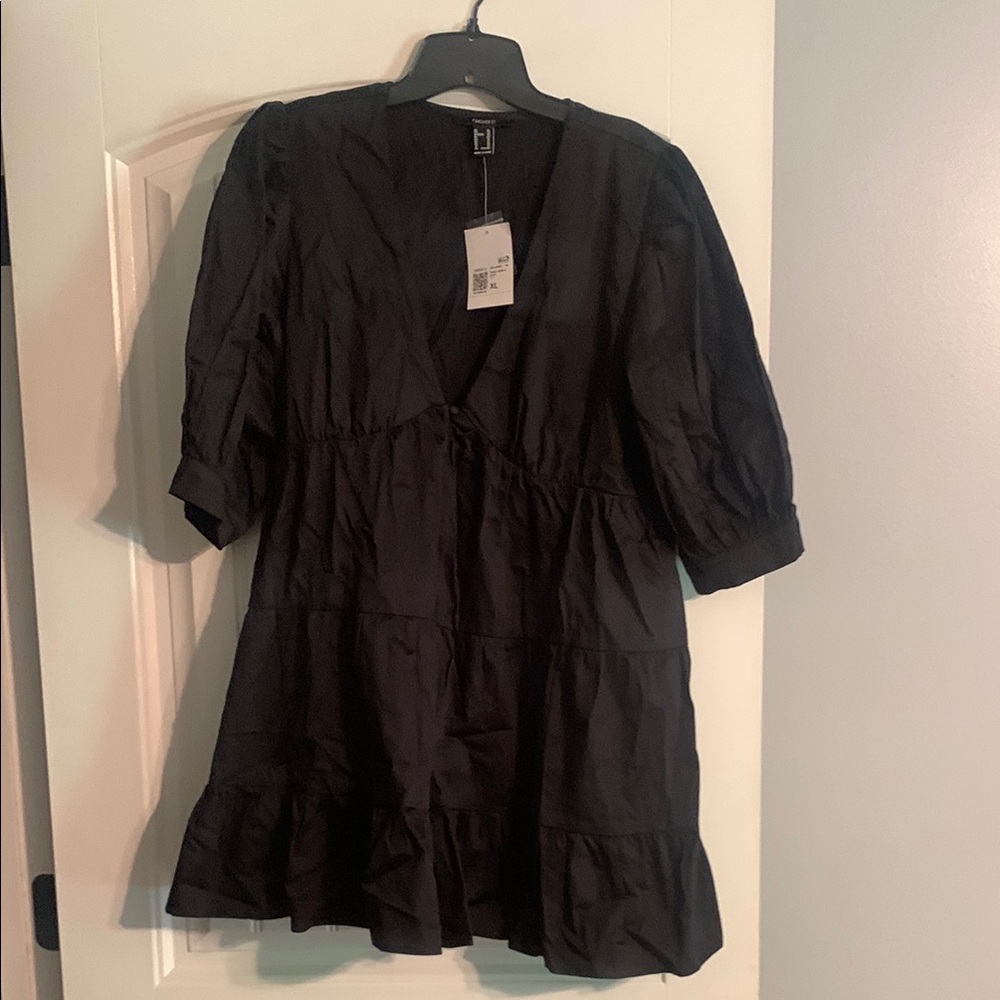 Black Puff Sleeve Dress